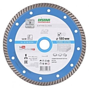 Диск отрезной алмазный Для сухой резки 1A1R 180х2,4х9х22,23  Turbo
Extra с непрерывной реж. кромкой (cnic63928)