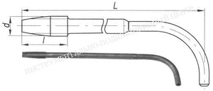 Метчик Гаечный М24 х 2,0 Р6М5 с изогнутым хвостовиком (cnic64113)