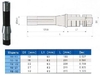 Оправка с хв-ком R8 (7/16"- 20UNF) / d13-L199 для дисковыз фрез "CNIC" (cnic53892)