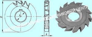 Фреза дисковая 3-х сторонняя  63х12х22, Z=12 Р6М5 тип 2 исп.2 с разнонапрвл. зубьями (cnic68049)