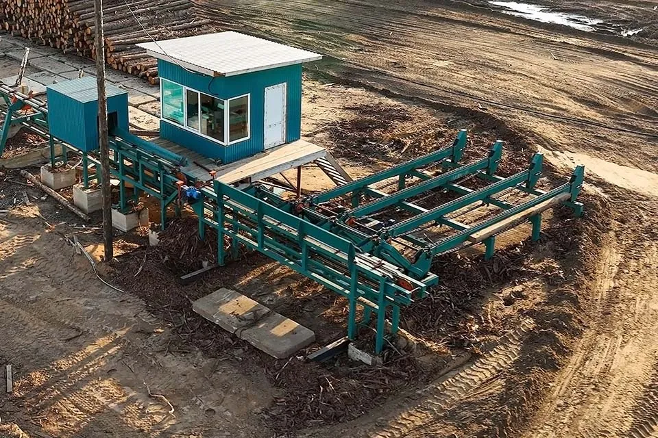 Разобщитель бревна с эстакадой Cronver RL-V (высокий)